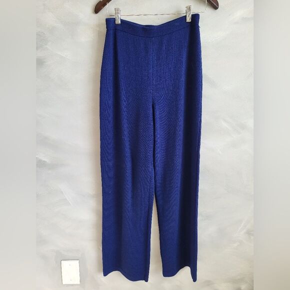 St. John Evening by Marie Gray Blue Knit Pants Size 6 - Picture 1 of 16